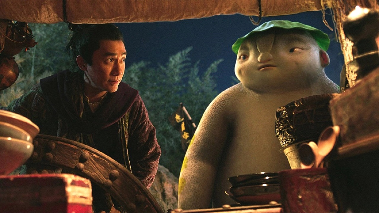 Tony Leung Chiu-wai with BenBen in Monster Hunt 2 (2018)