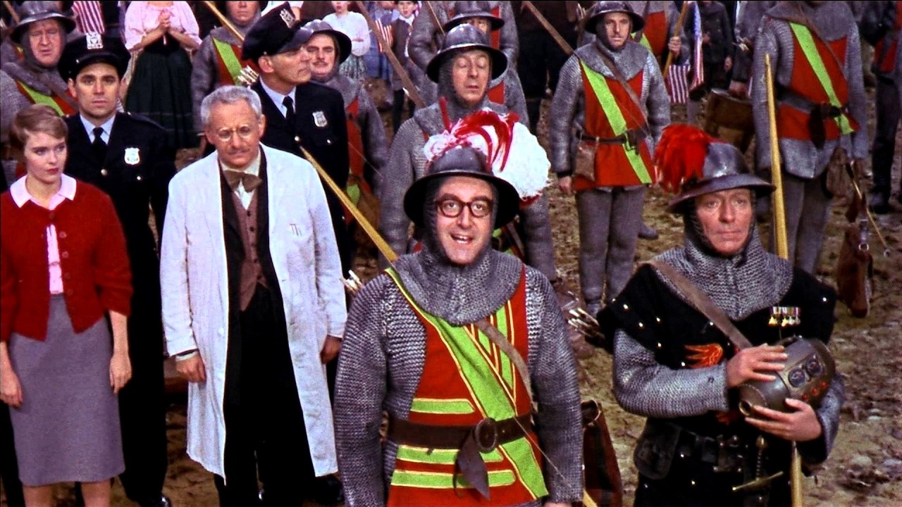 The Fenwickians invade New York - Jean Seberg, David Kossoff, Peter Sellers and William Hartnell in The Mouse That Roared (1959)