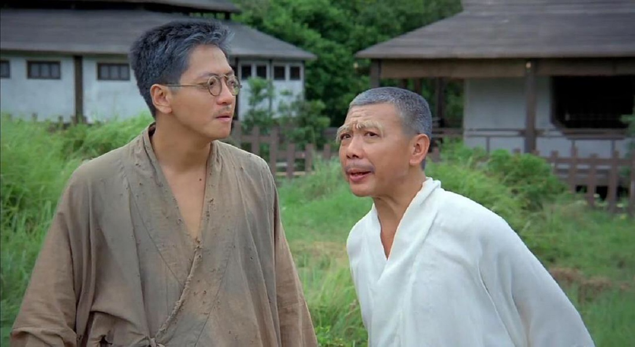 Four-Eyed Taoist (Anthony Chan) and Yi-yau (Wu Ma) in Mr Vampire 4 (1988)