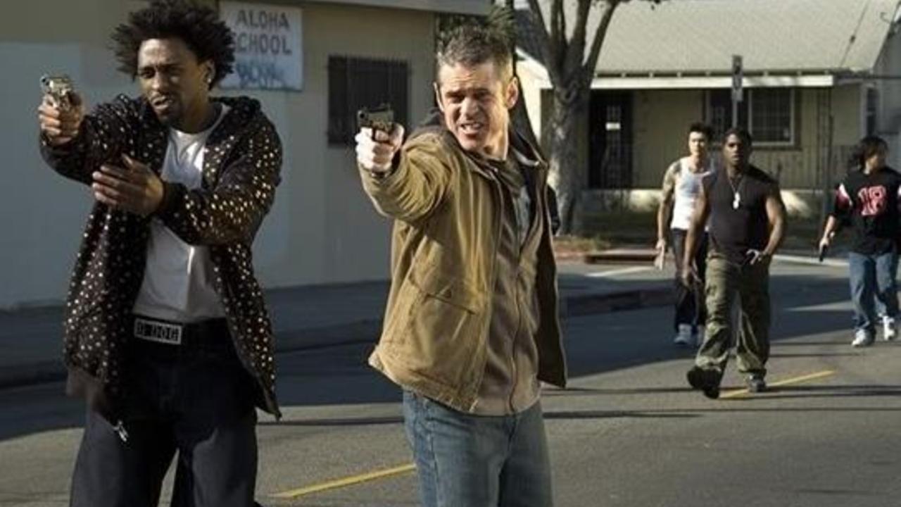 Tyshawn Bryant and C. Thomas Howell in Mutant Vampire Zombies from the 'Hood (2008)