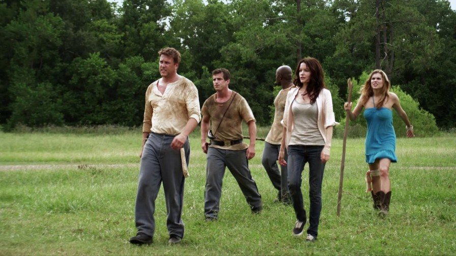 Loclyn Munro J.D. Evermore, Edrick Browne, Gina Holden and Susie Abromeit in The Mysterious Island (2010)