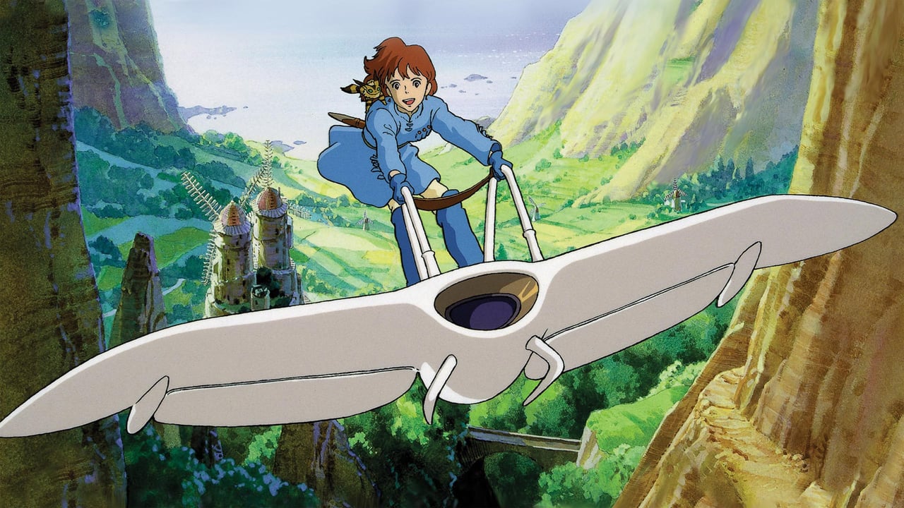 Nausicaa in flight in Nausicaa in the Valley of the Wind (1984)