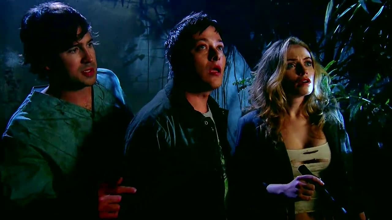 John F. Beach, Edward Furlong and Monica Keena venture into the mansion in Night of the Demons (2009)