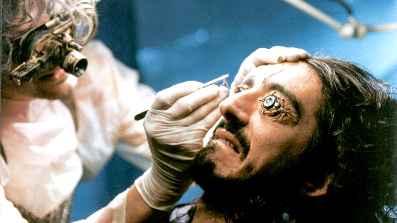 Sergio Rubini gets his new corneas implanted in Nirvana (1997)