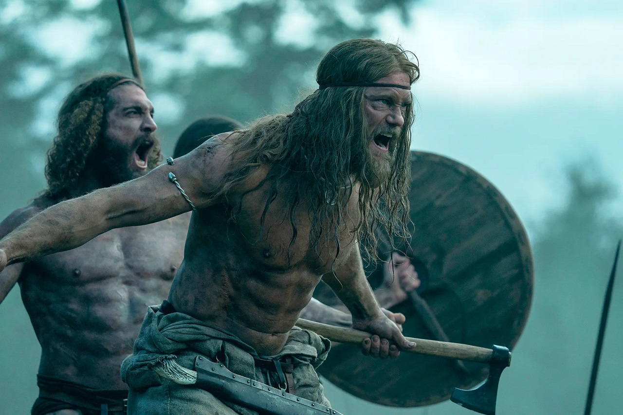 Alexander Skarsgärd in full berserker mode as Amleth in The Northman (2022)