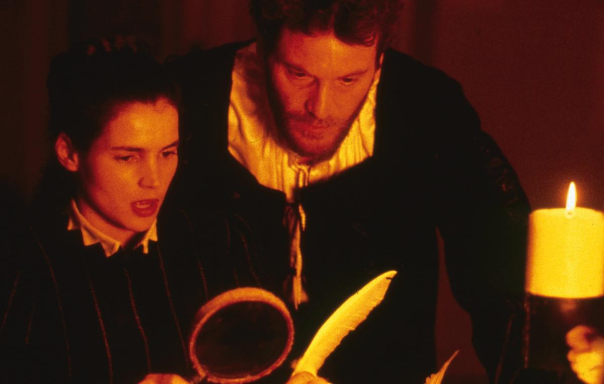 Tcheky Karyo as Michel de Nostradamus with Julia Ormond as his wife Marie in Nostradamus (1994)