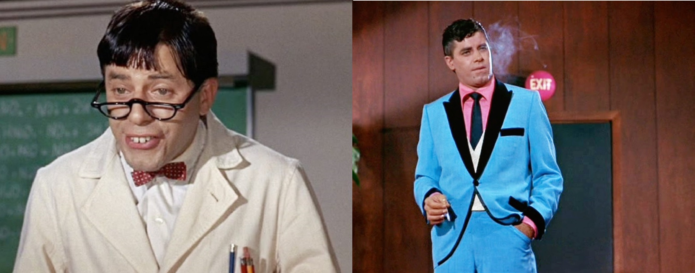 Jerry Lewis as Professor Julius Kelp and Buddy Love in The Nutty Professor (1963)