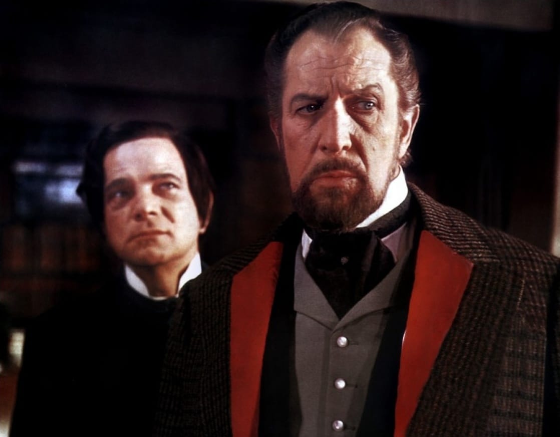 Peter Arne and Vincent Price in The Oblong Box (1969)