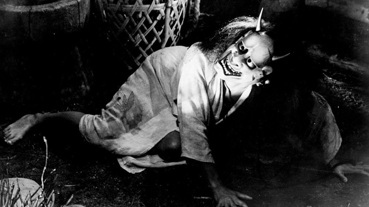 Nobuko Otawa in the demon mask in Oni Baba (1964)