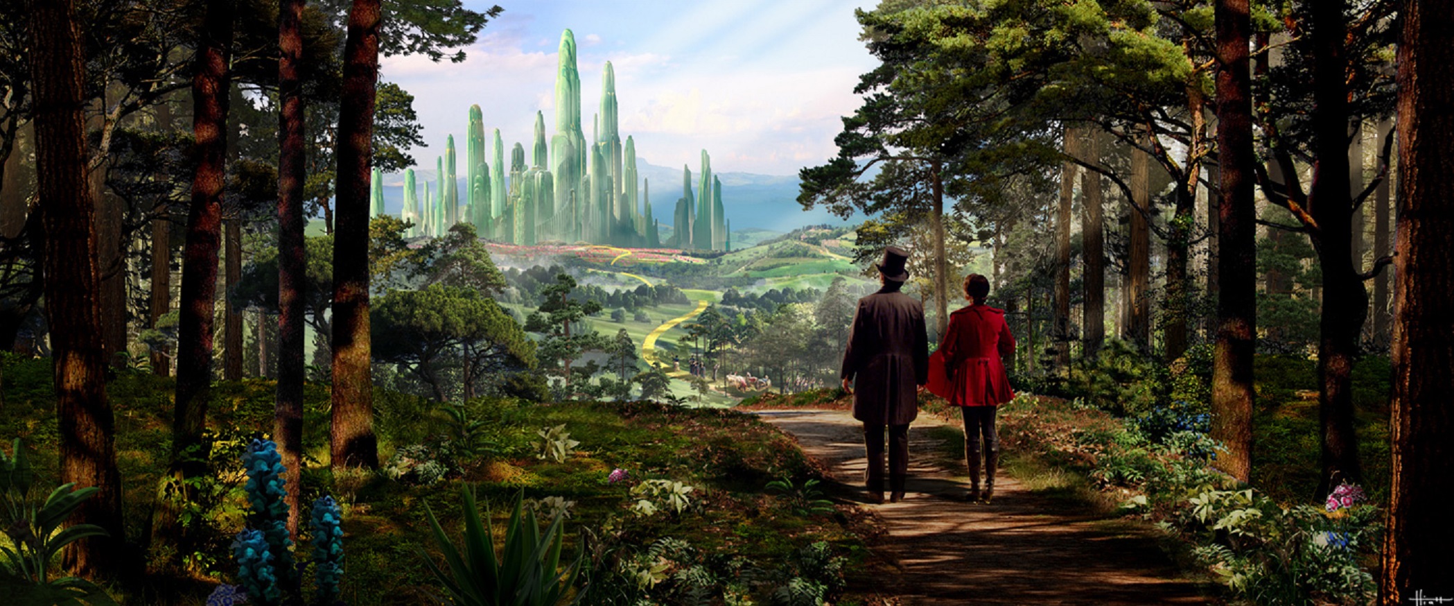 Towards the Emerald City - Oz and Theodora in Oz: The Great and Powerful (2013)