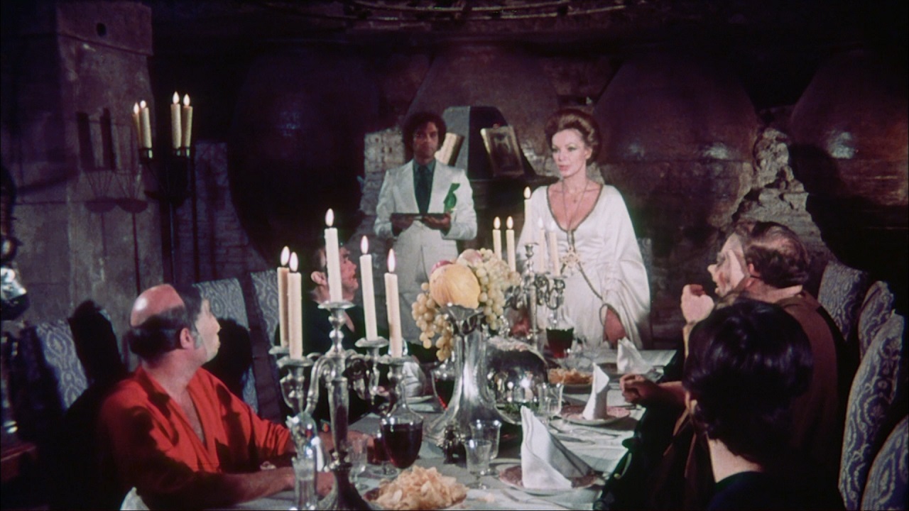 The orgiasts in the wine cellar With Tomas Pico and Maria Perschy in The People Who Own the Dark (1976)