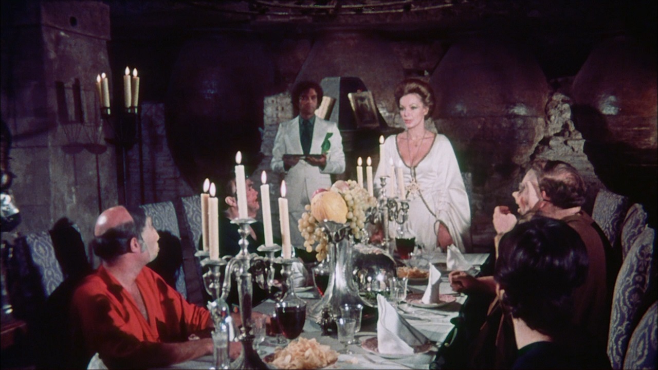 The orgiasts in the wine cellar With Tomas Pico and Maria Perschy in The People Who Own the Dark (1976)