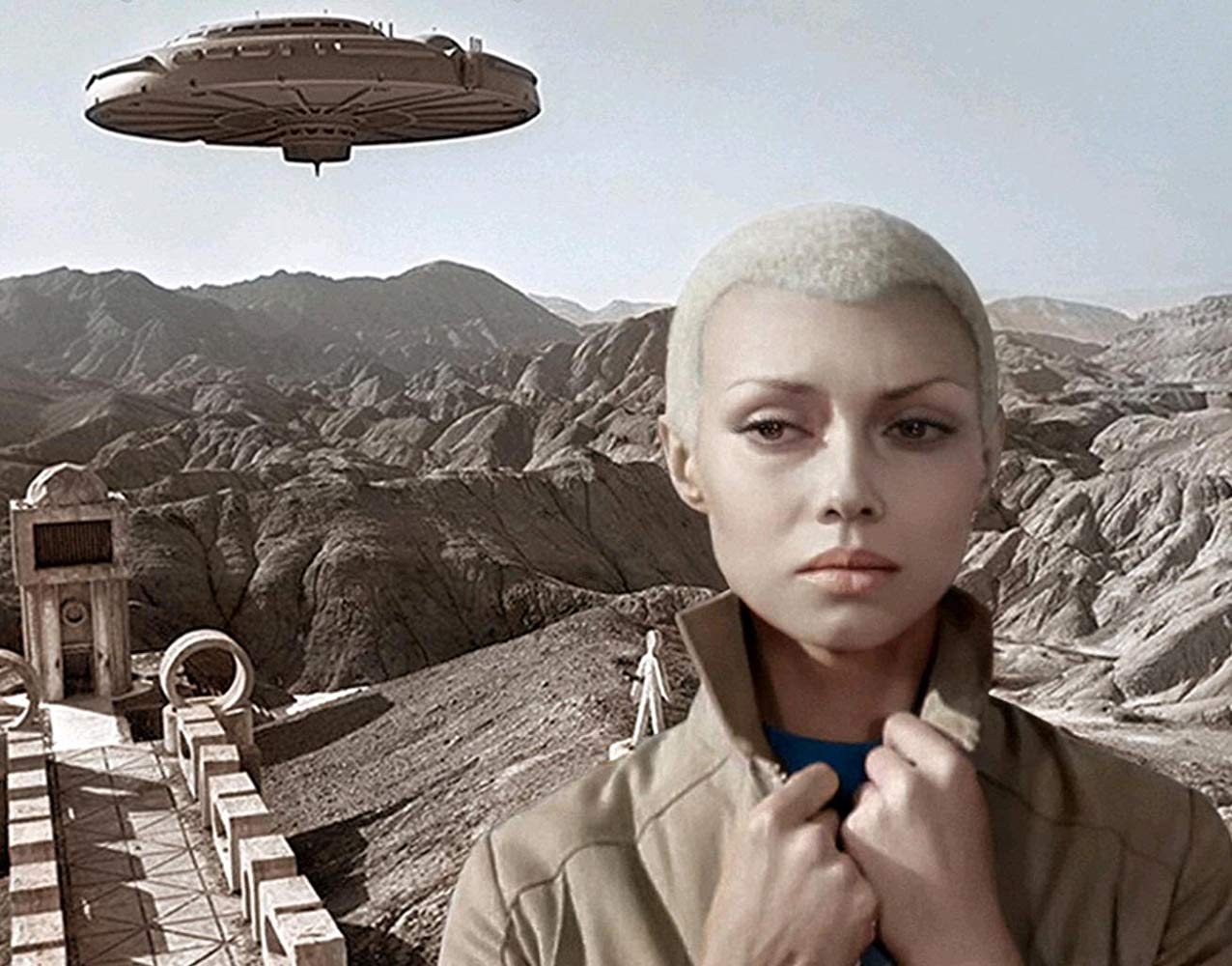 Mysterious alien visitor Neeya (Yelena Metyolkina) in Per Aspera Ad Astra (1981)