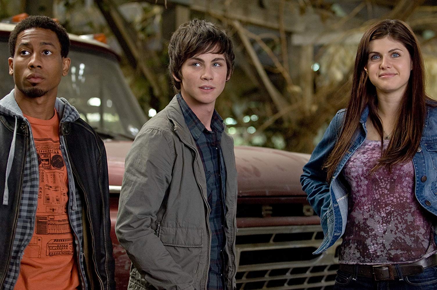 Grover (Brandon T. Jackson), Percy Jackson (Logan Lerman) and Annabeth (Alexandra Daddario) in Percy Jackson & The Olympians: The Lightning Thief (2010)