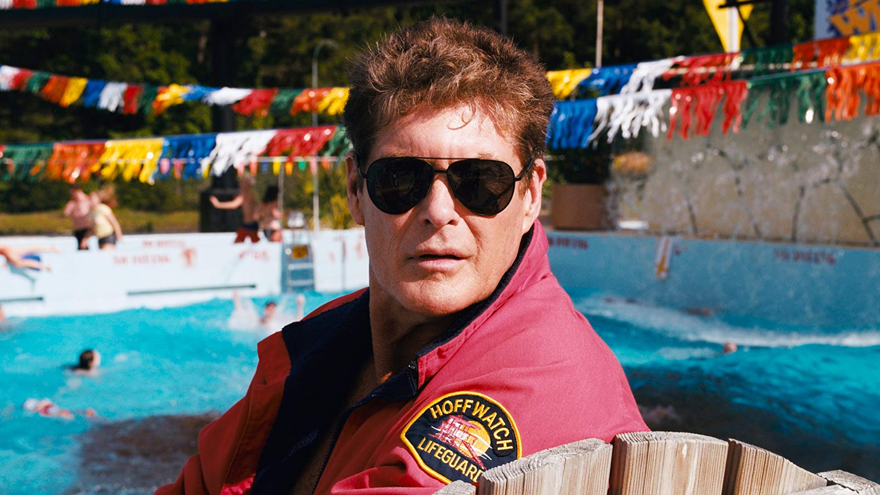 David Hasselhoff in self-parody mode in Piranha 3DD (2012)