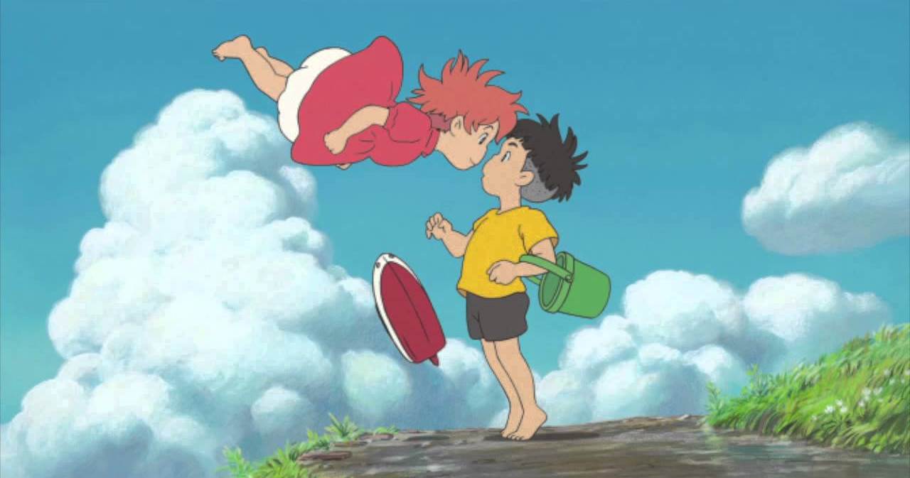 Ponyo appears to Sosuke in Ponyo on a Cliff By the Sea (2008)