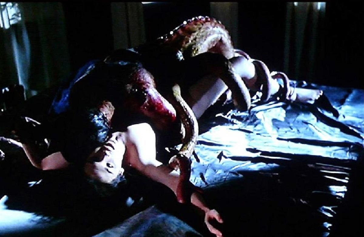 Isabelle Adjani has with the tentacled monster in Possession (1981)