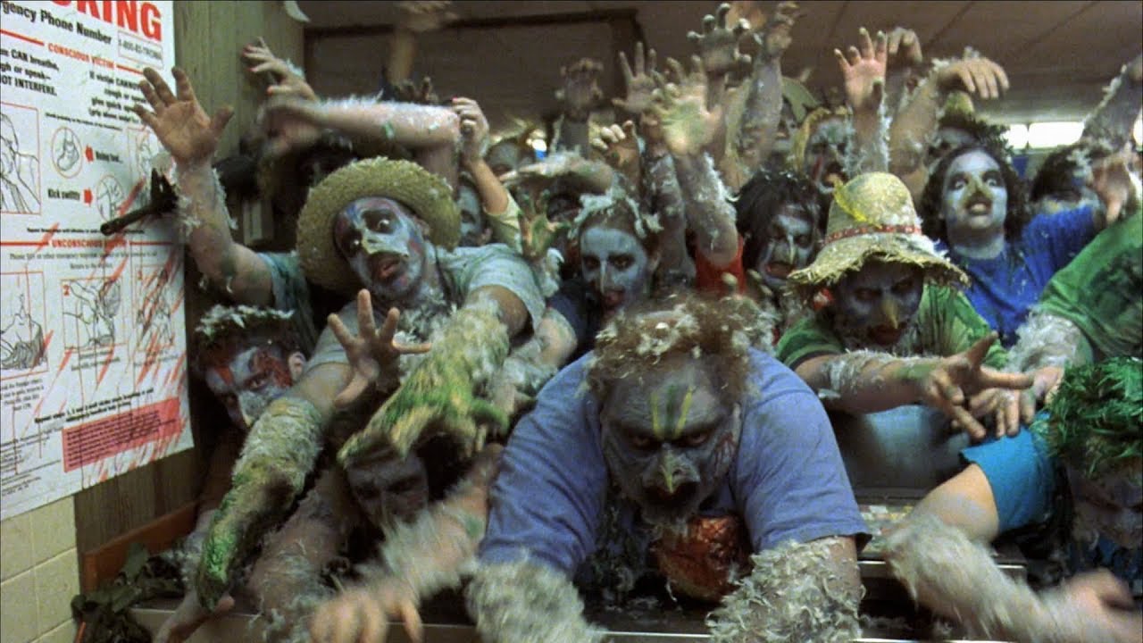 The fast food outlet overrun by zombie chicken mutations in Poultrygeist Night of the Chicken Dead (2006)