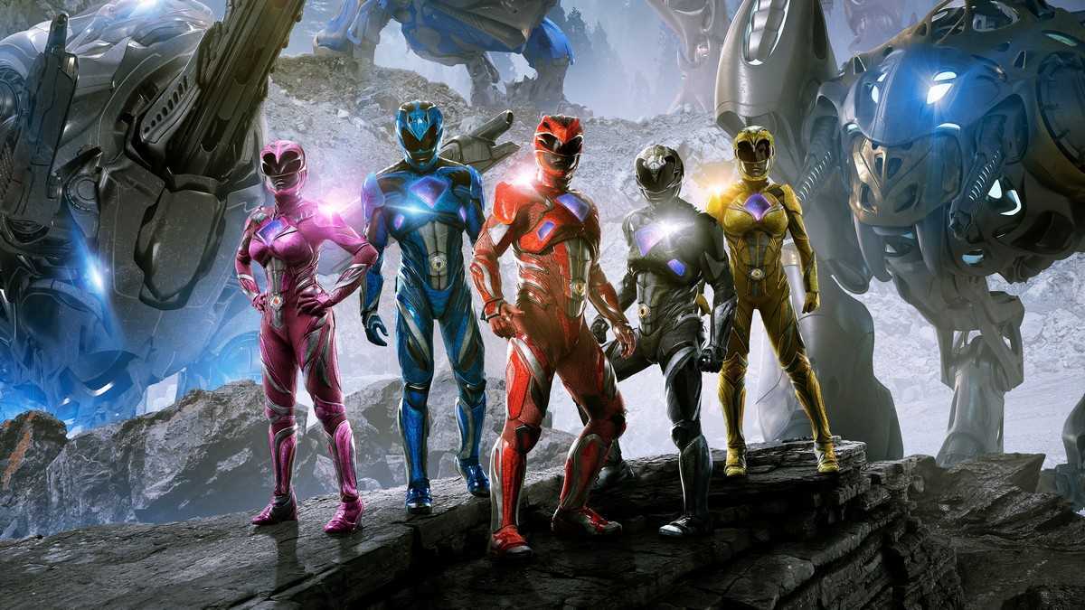 The new Power Rangers (publicity shot) from Power Rangers (2017)