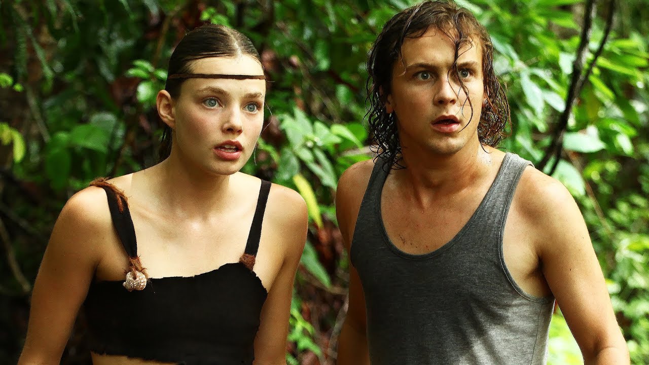 Logan Miller and wild girl Kristine Froseth facing horrors on a tropical island in Prey (2019)