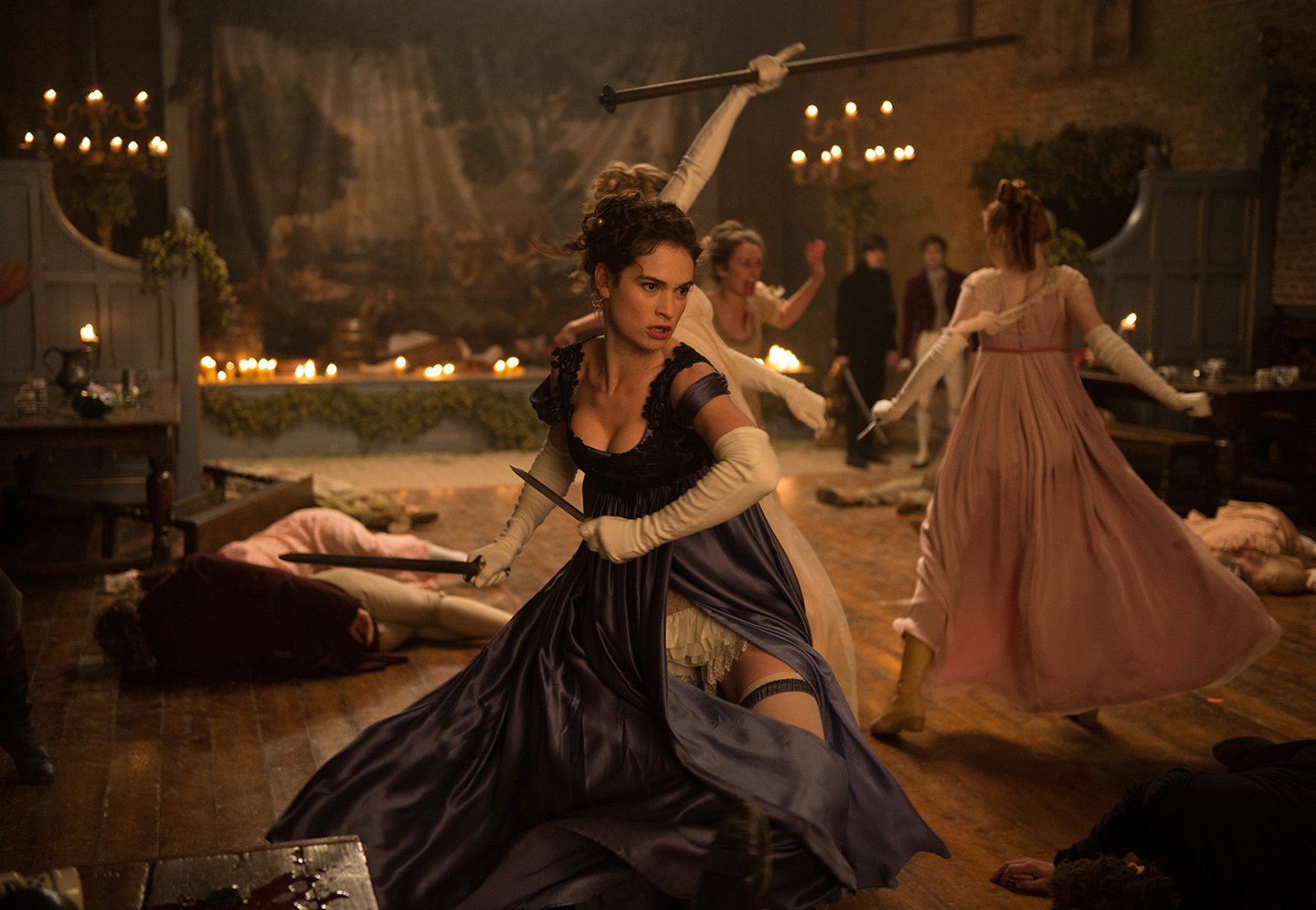 Lily James as Elizabeth Bennet in Pride and Prejudice and Zombies (2016)