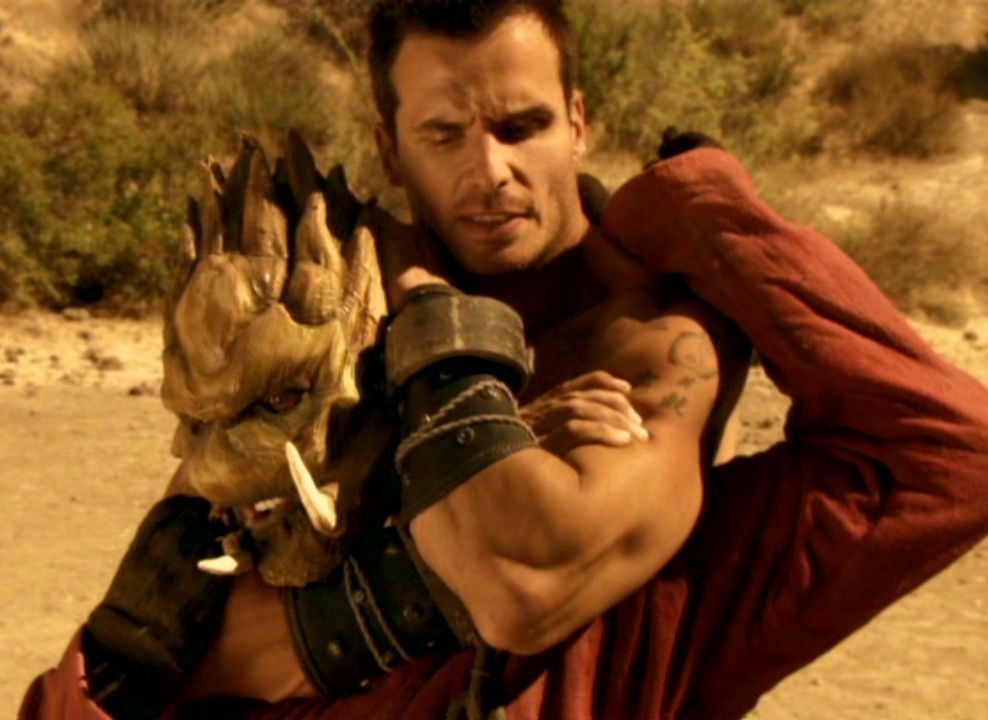 John Carter (Antonio Sabato Jr) fights Tharks in Princess of Mars (2009)