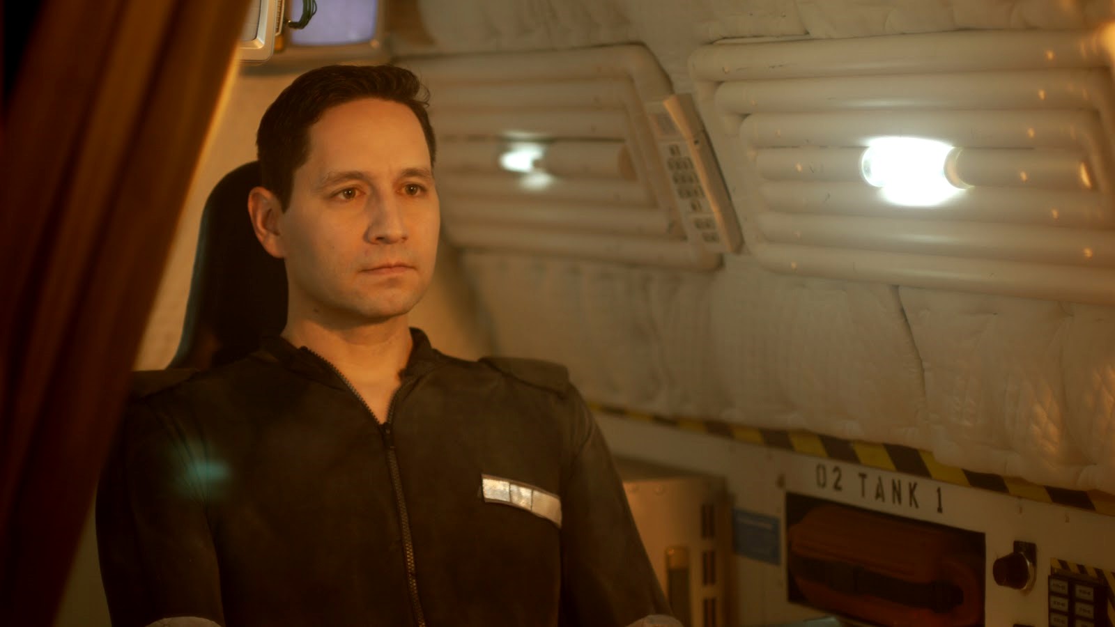 Michael Shattner as the android Finn in Prometheus Trap (2012)