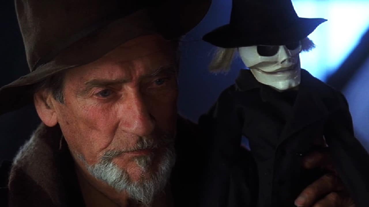 Andre Toulon (Guy Rolfe) with Blade in Puppetmaster III: Toulon's Revenge (1991)