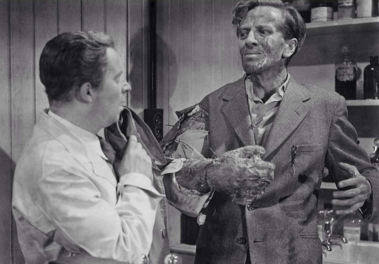 Richard Wordsworth as mutating astronaut Victor Carroon in The Quatermass Xperiment/The Creeping Unknown (1955)