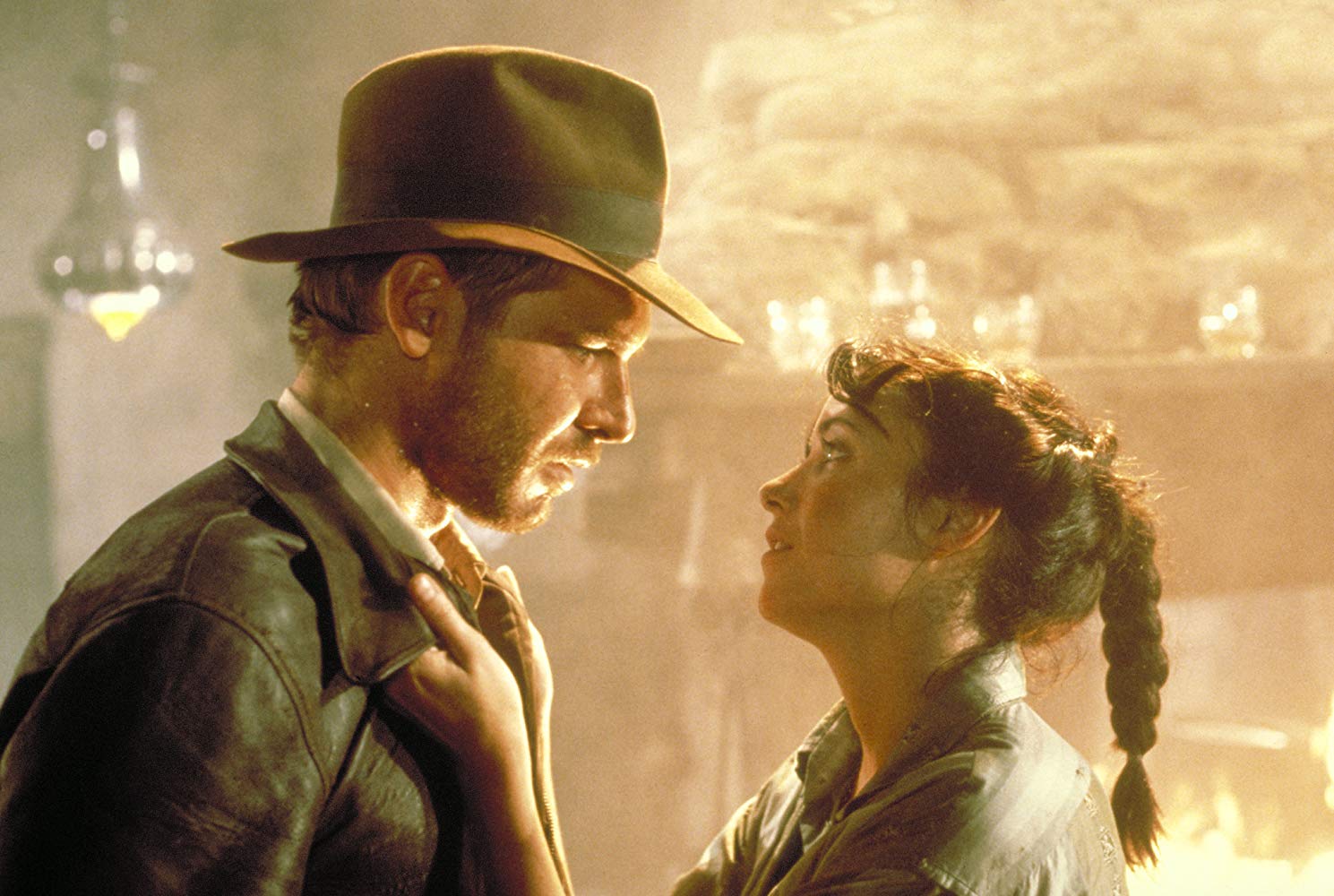 Indiana Jones (Harrison Ford) and Marion Ravenwood (Karen Allen) in Raiders of the Lost Ark (1981)