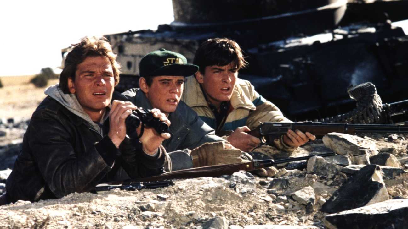 Patrick Swayze, C. Thomas Howell and Charlie Sheen fight a guerilla war in Red Dawn (1984)