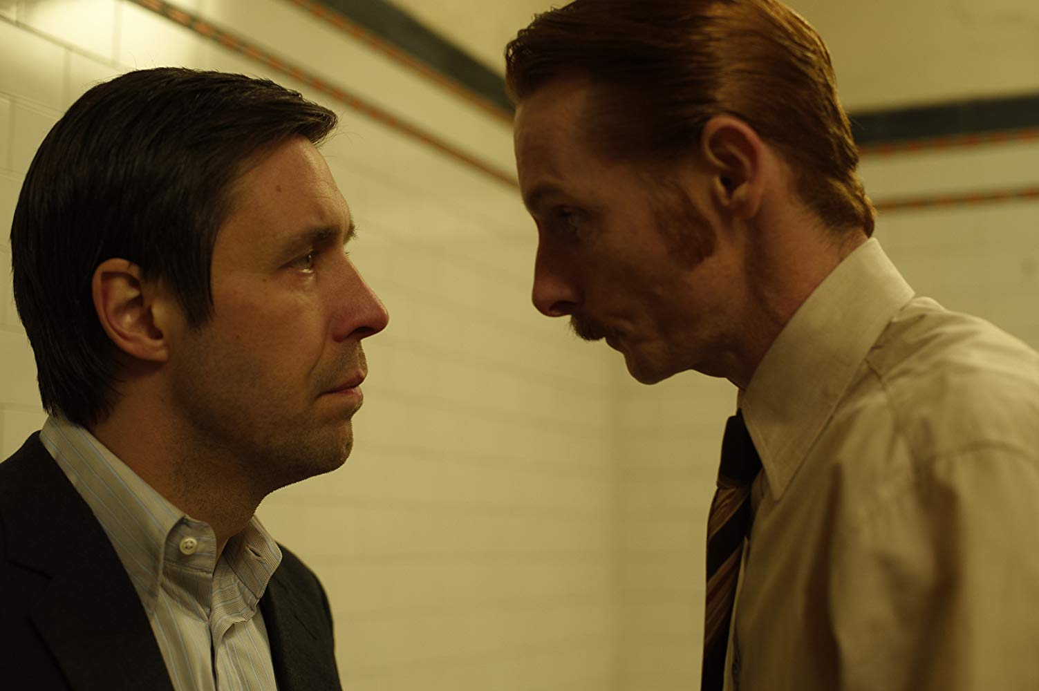 (l to r) Peter Hunter (Paddy Considine) comes up against detective Bob Craven (Sean Harris) as he conducts an inquiry into corruption in the Yorkshire Police Department in Red Riding: In the Year of Our Lord 1980 (2009)