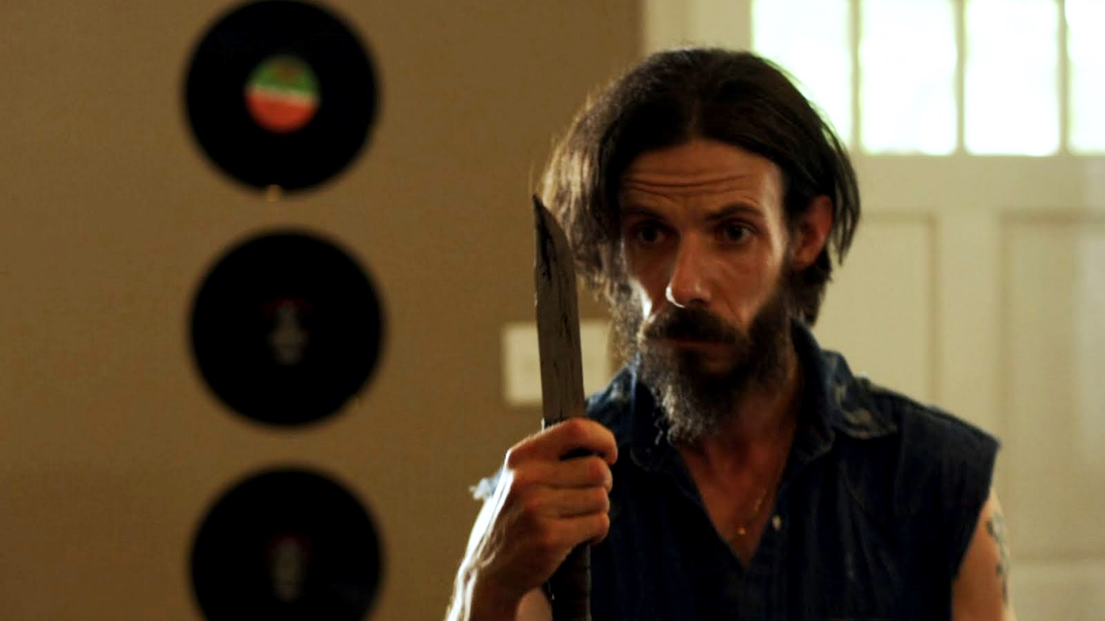Noah Taylor as Iraq War vet Nate in Red White and Blue (2010)