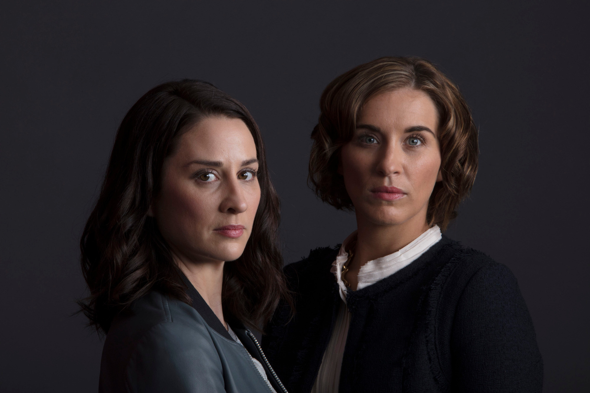 Morven Christie and her psychopathic replacement Vicky McClure in The Replacement (2017)