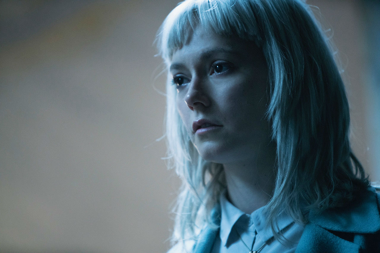 Lydia Wilson as Matilda Gray, discovering her past as an abducted child in Requiem (2018)