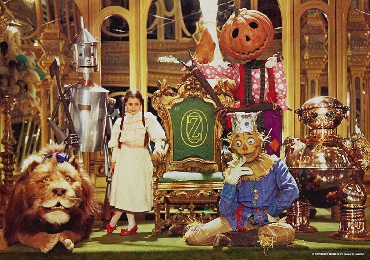 The Cowardly Lion, The Tin Man, Dorothy (Fairuza Balk), Jack Pumpkinhead, The Scarecrow and Tik Tok in Return to Oz (1985)