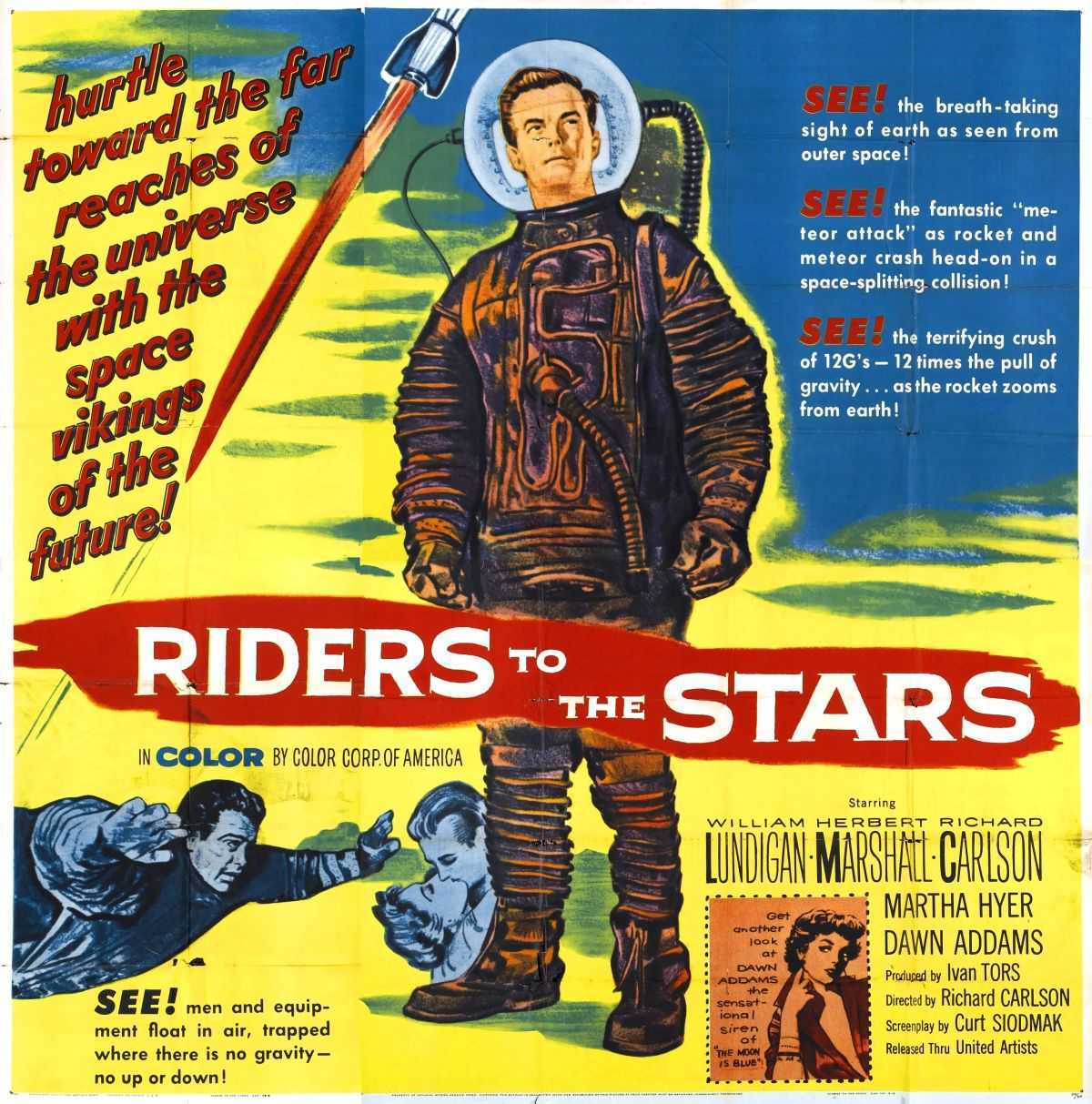 Lobby card from Riders to the Stars (1954)