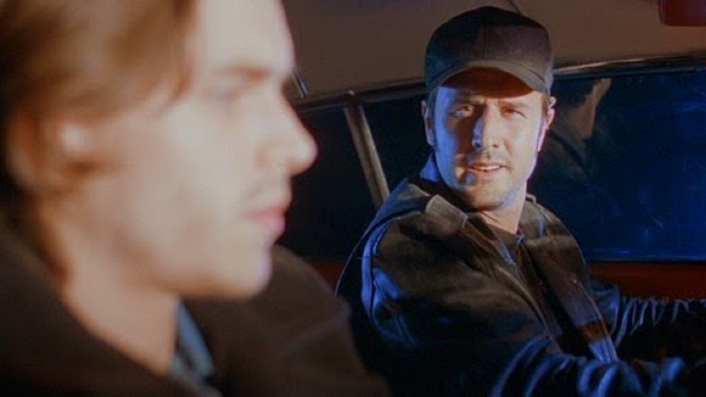 Joshua Jackson hitches a ride with an undead David Arquette in Riding the Bullet (2004)