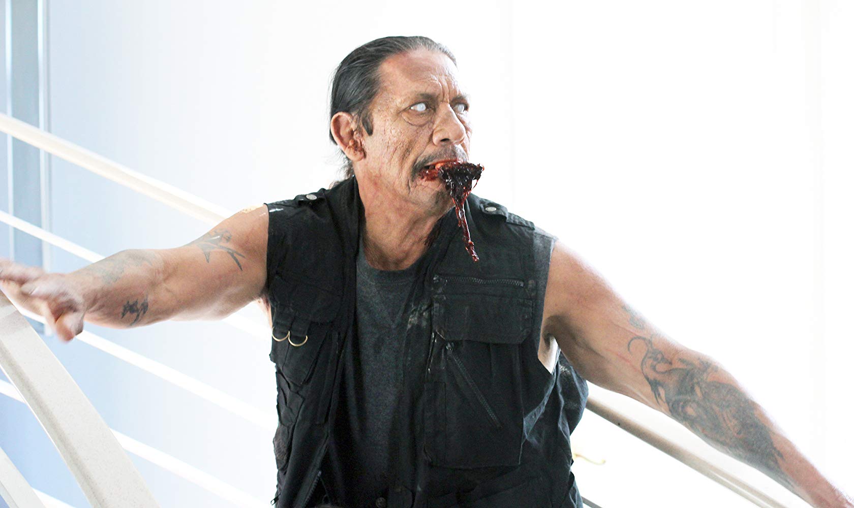 A zombified Danny Trejo in Rise of the Zombies (2012)