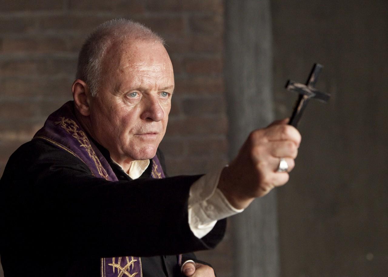 Anthony Hopkins as exorcist Father Lucas Trevant in The Rite (2011)