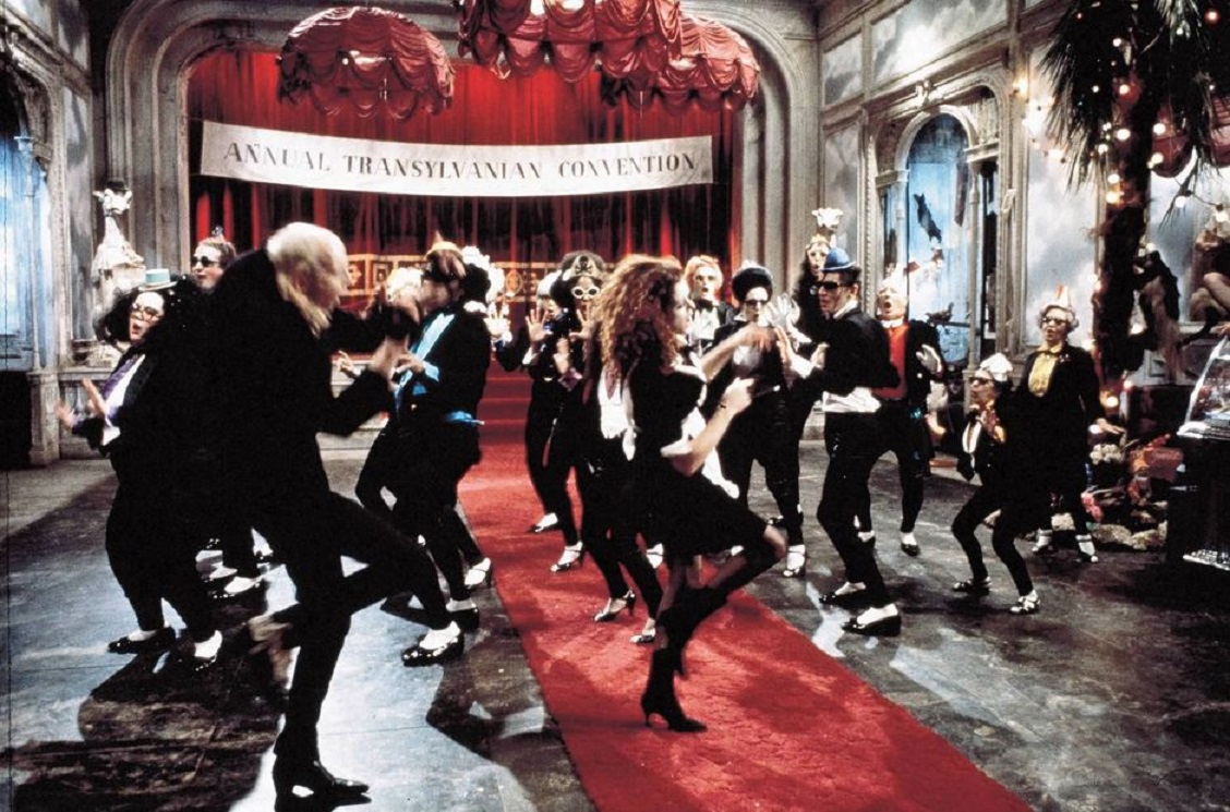 The film's anthemic number the Time Warp in The Rocky Horror Picture Show (1975)