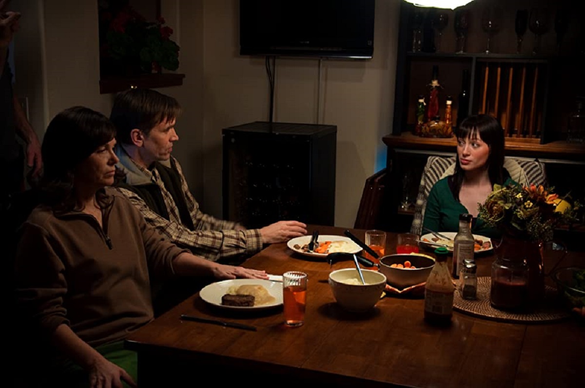 Wife Lucinda Jenney, husband Bill Moseley and captive Michelle Page in Rogue River (2012)