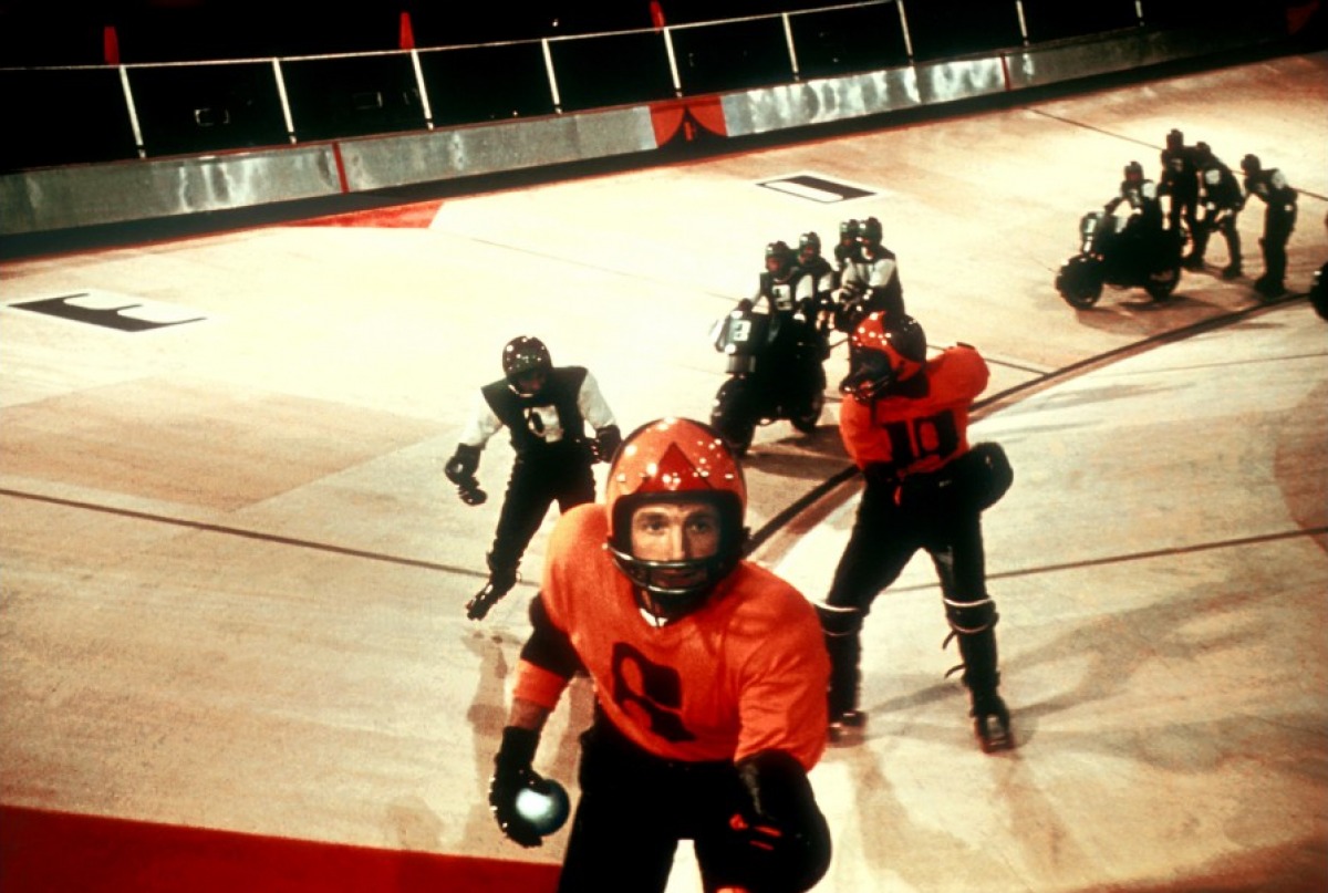 James Caan leads the Houston team in Rollerball (1975)