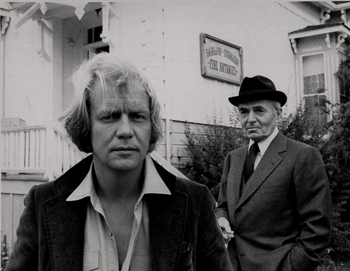 David Soul as writer Ben Mears and James Mason as Straker in Salem's Lot (1979)