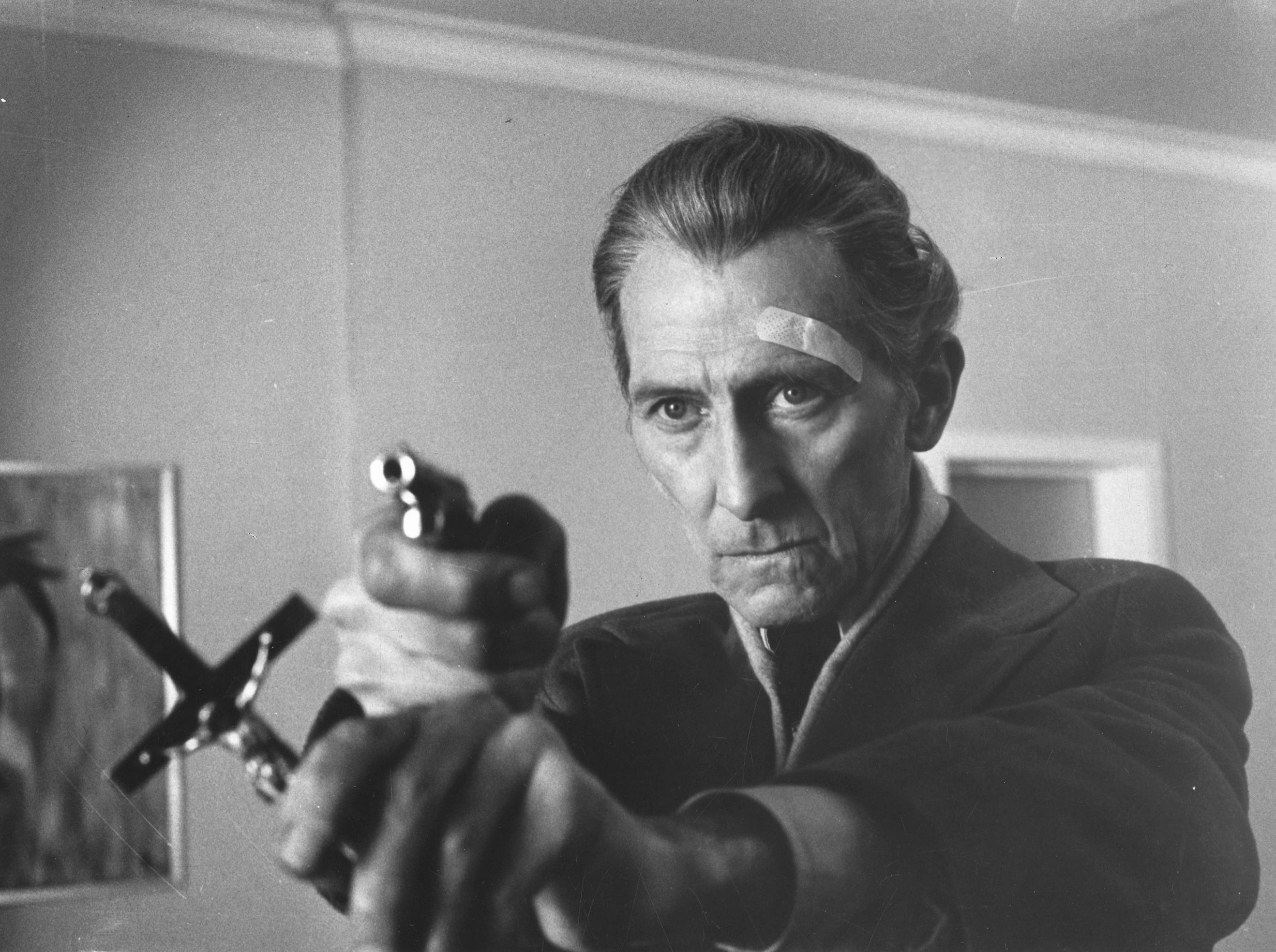 Peter Cushing as Lorrimer Van Helsing in The Satanic Rites of Dracula (1973)