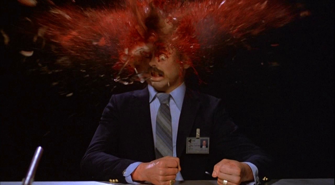 Louis Del Grande loses his head in Scanners (1981)