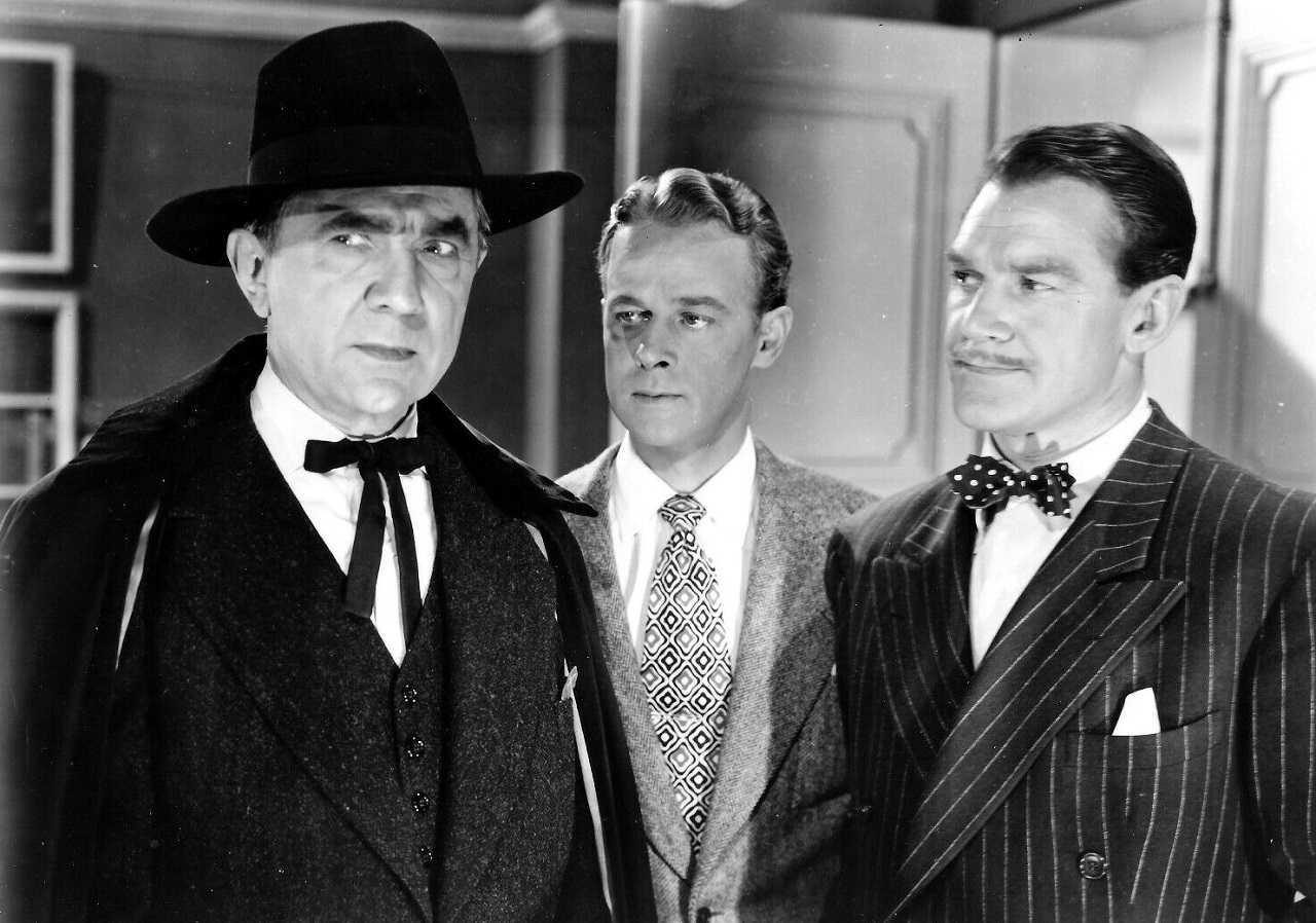 Bela Lugosi, Roland Varno and Douglas Fowley in Scared to Death (1947)