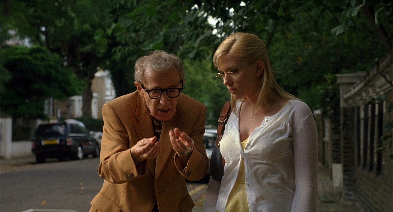 Woody Allen and Scarlett Johansson in Scoop (2006)