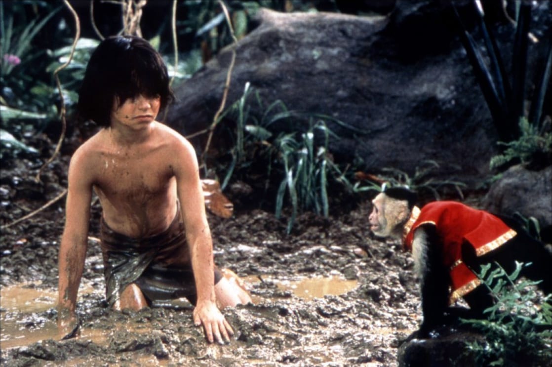 Mowgli (Jamie Williams) with monkey friend in The Second Jungle Book Mowgli & Baloo (1997)