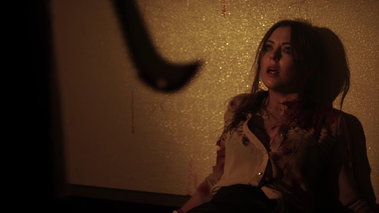 Katharine Isabelle menaced by Jacob Goodnight in See No Evil 2 (2014)